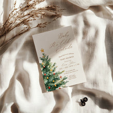 Load image into Gallery viewer, 2024 Winter Christmas tree baby it's cold outside invitation template
