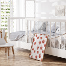 Load image into Gallery viewer, Watercolor whimsical red strawberry art print 07-276