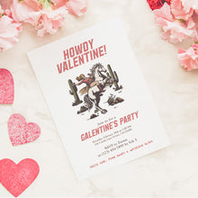 Load image into Gallery viewer, 0801 Western Cowgirl Howdy Galentine Invite, Valentines Day Girls Night Out, digital download, editable template