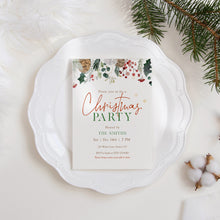 Load image into Gallery viewer, 2033 Christmas Dinner Winter Holiday Party Invite, Digital Download, Friendsmas Invitation Editable Template