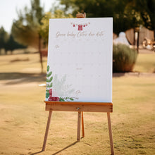 Load image into Gallery viewer, 2029 Winter baby shower due date calendar, guess the arrival, baby shower game, digital download, editable template