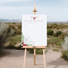 Load image into Gallery viewer, 2029 Winter baby shower due date calendar, guess the arrival, baby shower game, digital download, editable template
