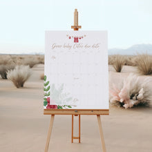 Load image into Gallery viewer, 2029 Winter baby shower due date calendar, guess the arrival, baby shower game, digital download, editable template