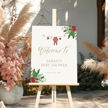 Load image into Gallery viewer, 2029 Winter Baby Shower Welcome Sign: Christmas Holiday Decor (Digital Download)