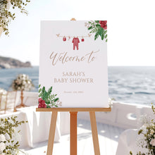 Load image into Gallery viewer, 2029 Winter Baby Shower Welcome Sign: Christmas Holiday Decor (Digital Download)