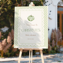 Load image into Gallery viewer, 2019 green pumpkin welcome sign template