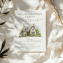 Load image into Gallery viewer, 2035 Cottage Housewarming Party Invite, Moving Announcement, Digital Download, Editable Template