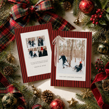 Load image into Gallery viewer, First Christmas Together Photo Card | Editable Ribbon Holiday Template 0809