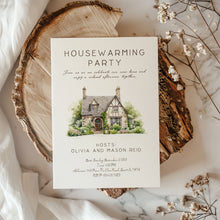 Load image into Gallery viewer, 2035 Cottage Housewarming Party Invite, Moving Announcement, Digital Download, Editable Template