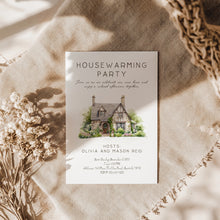 Load image into Gallery viewer, 2035 Cottage Housewarming Party Invite, Moving Announcement, Digital Download, Editable Template
