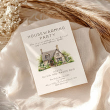 Load image into Gallery viewer, 2035 Cottage Housewarming Party Invite, Moving Announcement, Digital Download, Editable Template