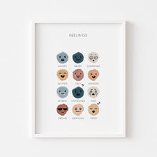 Load image into Gallery viewer, set of 6 boho earthy color educational watercolor art prints 07-110