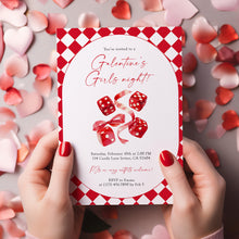 Load image into Gallery viewer, 0801 Galentine Girls Night Party Invite, Valentines ladies Party, Editable Template, Digital Download
