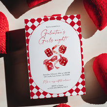 Load image into Gallery viewer, 0801 Galentine Girls Night Party Invite, Valentines ladies Party, Editable Template, Digital Download