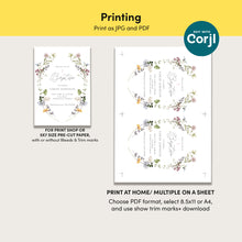 Load image into Gallery viewer, 0501 wild flower baptism invitation template