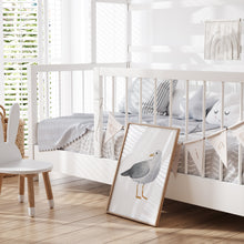 Load image into Gallery viewer, Coastal watercolor seagull art print 07-119