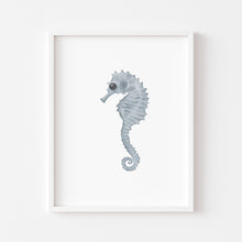 Load image into Gallery viewer, Coastal seahorse art print 07-119