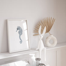 Load image into Gallery viewer, Coastal seahorse art print 07-119