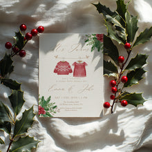 Load image into Gallery viewer, 2029 Winter Gender Reveal Invitation: Christmas Baby Shower (Digital download)