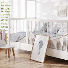 Load image into Gallery viewer, Coastal seahorse art print 07-119