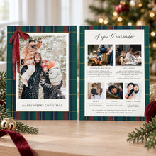 Load image into Gallery viewer, Family Year in Review Christmas Card | Editable Newsletter Photo Card 0809