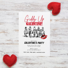 Load image into Gallery viewer, 0801 Western Cowgirl Giddy Up Galentine Invite, Valentines Girls Night Out, digital download, editable template