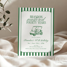 Load image into Gallery viewer, 0329 40th Golf Birthday Invitation Template, Mastered Forty Years Party Invite, Editable Digital Download