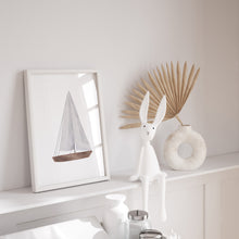 Load image into Gallery viewer, Coastal sea boat art print 07-119