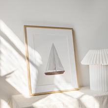 Load image into Gallery viewer, Coastal sea boat art print 07-119