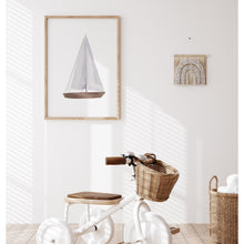 Load image into Gallery viewer, Coastal sea boat art print 07-119