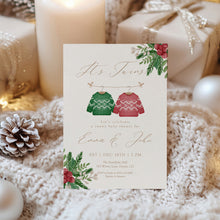 Load image into Gallery viewer, 2029 Winter Twins Baby Shower Invitation: Christmas Holiday Theme (Digital Download)