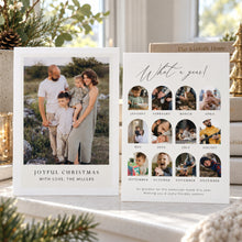 Load image into Gallery viewer, Christmas Year in Review Photo Card | Editable 12-Month Recap Template 0809