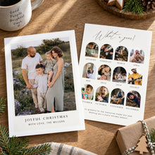 Load image into Gallery viewer, Christmas Year in Review Photo Card | Editable 12-Month Recap Template 0809