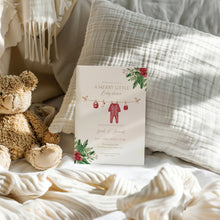 Load image into Gallery viewer, 2029 Winter Baby Shower Invitation Set: Festive Holiday Theme (Digital Download)