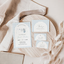 Load image into Gallery viewer, Editable Blue Golf Baby Shower Invitation Mini Set