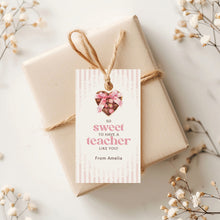 Load image into Gallery viewer, 08012 Pink Valentine's Teacher Appreciation Tag, Chocolate Gift Tag, Digital Download