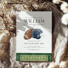 Load image into Gallery viewer, 0325 Game Time Football Birthday Invitation Template, Editable Digital Download