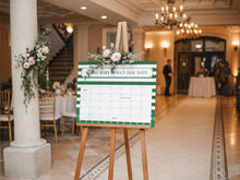 Load image into Gallery viewer, Editable green golf caddie baby shower baby arrival due date sign template 0209