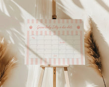 Load image into Gallery viewer, Editable peach baby shower baby arrival due date sign template 2010