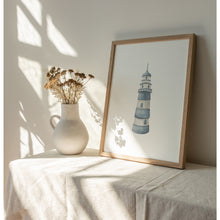 Load image into Gallery viewer, Coastal sea light house art print 07-119