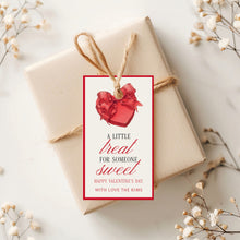 Load image into Gallery viewer, 08012 Red Heart Valentine's Day Favor Tag teamplte, Sweet Treat, Digital Download