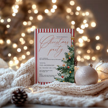 Load image into Gallery viewer, 2033 Christmas Tree Dinner Party Invite, Digital Download, Winter Holiday, Editable Template
