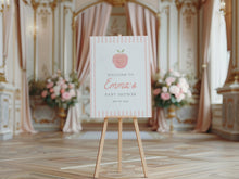 Load image into Gallery viewer, Editable peach baby shower welcome sign template 0210