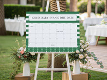 Load image into Gallery viewer, Editable green golf caddie baby shower baby arrival due date sign template 0209