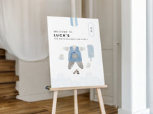 Load image into Gallery viewer, Corjl editable blue 100 day Baek-il welcome sign board 0304