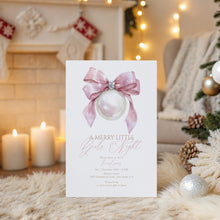 Load image into Gallery viewer, 2033 A Merry Little Girls' Night Pink Ornament Christmas Party Invite, Digital Download, Editable Template