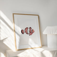 Load image into Gallery viewer, Coastal watercolor Red Clownfish art print 07-119