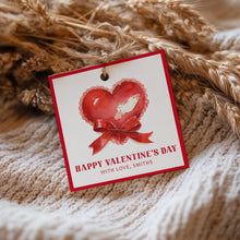 Load image into Gallery viewer, 08012 Red Valentine Printable Heart Gift Tag Template, Digital Download