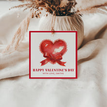 Load image into Gallery viewer, 08012 Red Valentine Printable Heart Gift Tag Template, Digital Download