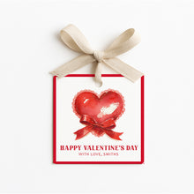 Load image into Gallery viewer, 08012 Red Valentine Printable Heart Gift Tag Template, Digital Download